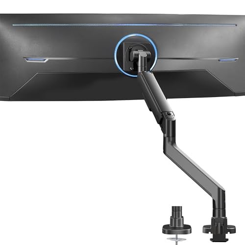 VIVO Heavy Duty Ultrawide Monitor Arm for 57 inch Screens up to 594 lbs Desk Mount TV and Monitor Stand Designed for Samsung Odyssey Ark Neo G9 ViewFinity S9 and More Black STANDGT57 - Image 1