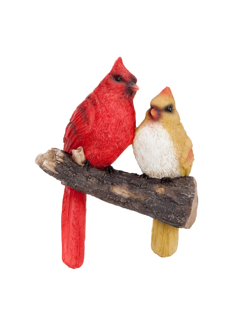 Bits and Pieces Bits and Pieces  Pair of Cardinals Tree Hugger  Yard Decorations  Whimsical Tree Birds Sculpture  Garden Decoration  Garden Peeker Yard Art 