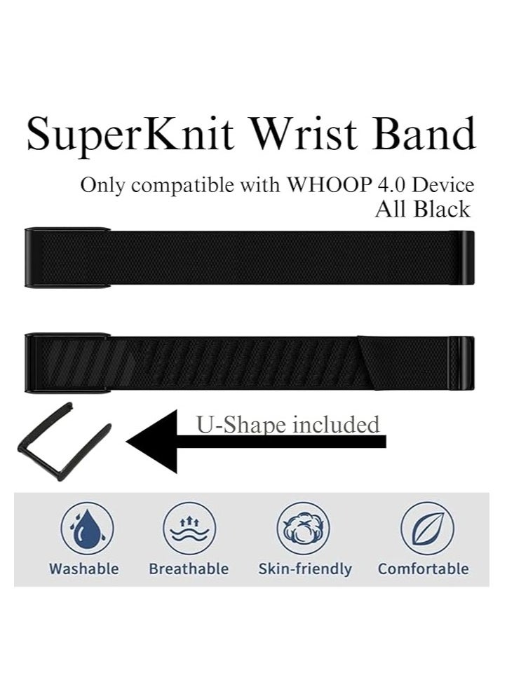 Soft Nylon Replacement Band Compatible with Whoop 4.0 Band, Stylish Replacement Strap | Comfortable & Breathable Wristband, Including U shaped Connector