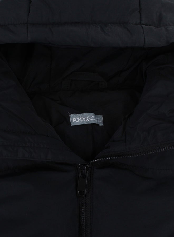 بمبيلو جاكيت أولاد مضاد للماء برأس – أسود - Image 3