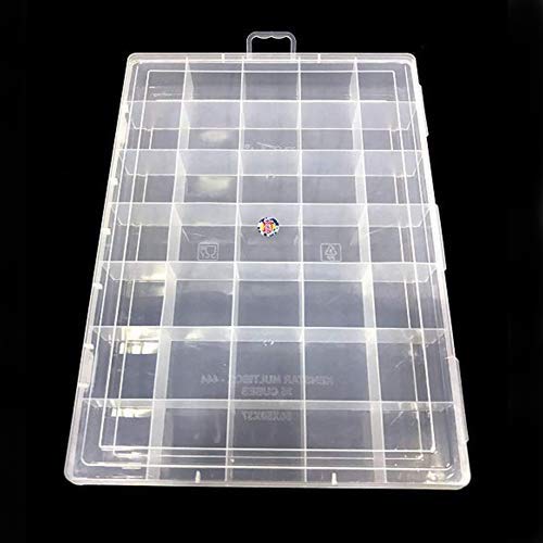 CLOUDTAIL CHOICE Plastic Grid Box Organizer for Jewelry Hair Pins Medicines Craft Material Hardware with 35 PartitionsSections White - Image 1
