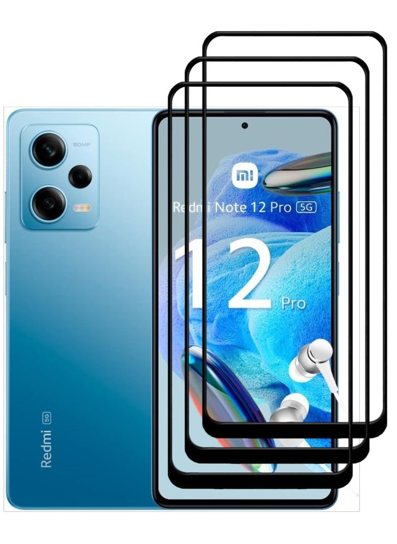 ACLIX 3 Pieces Antistatic ESD Dustproof Premium Quality High Definition Tempered Glass Screen Protector Designed For Xiaomi Redmi Note 12 Pro - Image 1