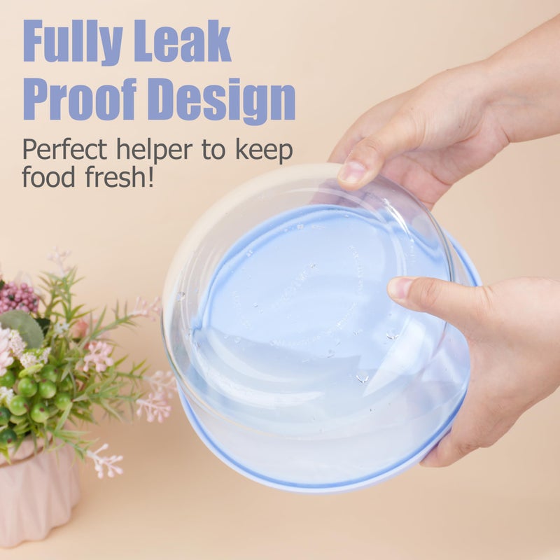 LUVCOSY 1 Cup 2 Cup 4 Cup 7 Cup Round Silicone Replacement Lids for Pyrex 7202-PC, 7200-PC, 7201-PC, 7402-PC Glass Bowls, 8 Pack Storage Cover, Microwave & Dishwasher & Freezer Safe - Image 3
