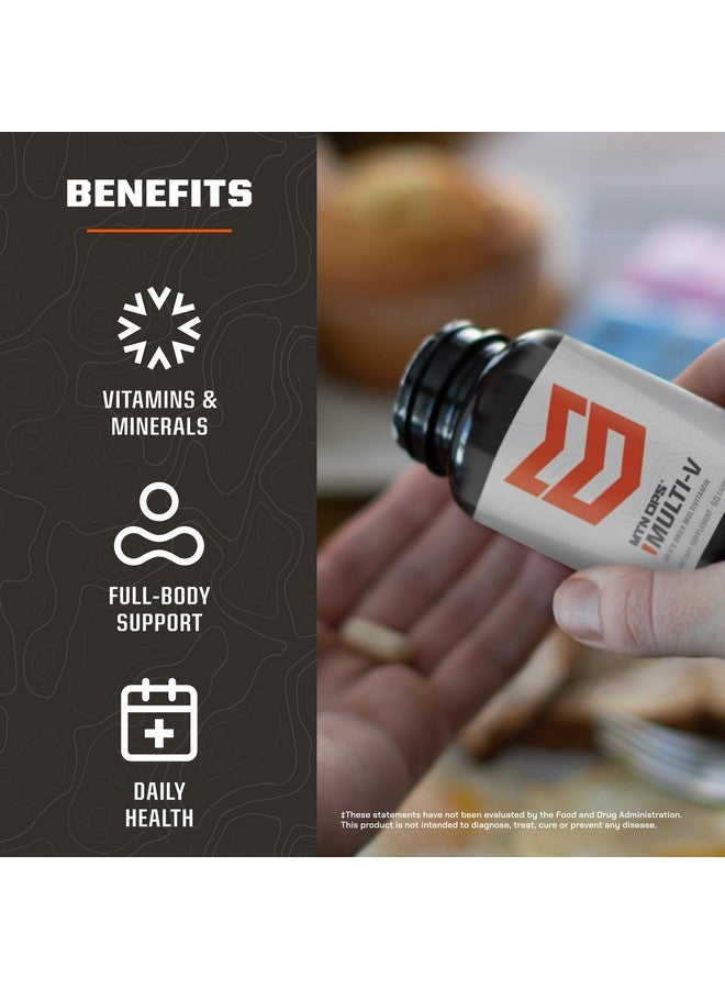 MTN OPS MTN OPS Multi-V Mens Multivitamin Vegetarian Capsules, Essential Daily Vitamin Complex, 60 Capsules, 30 Day Supply  - Image 3