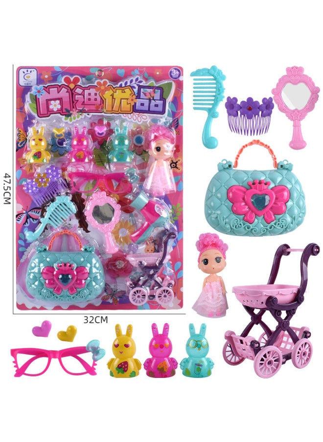 Children Play House Pet Hospital Doctor Suit Stethoscope Injection Toolbox Boys And Girls Toys Wholesale-Color:53701 [large] Hanging Plate [shangdi Premium] Random Color 666-81  - Image 1