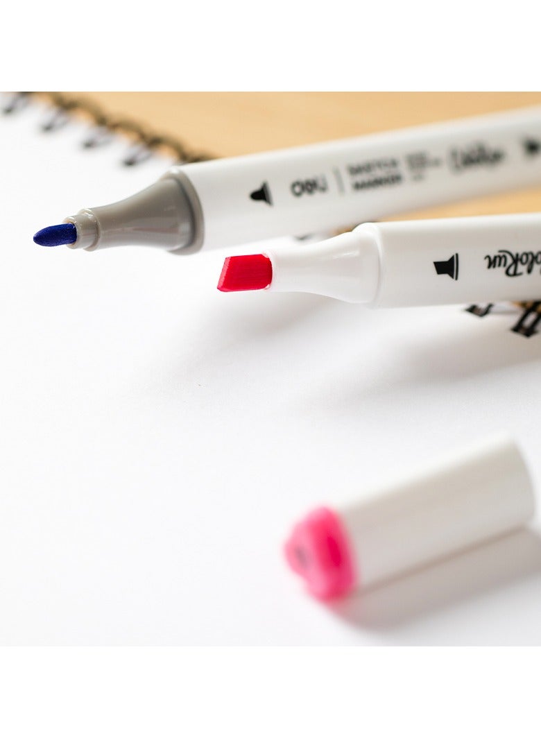 ديلي مجموعة أقلام رسم Deli EC187-12 - رأس مزدوج، 12 لونًا متنوعًا - Image 5