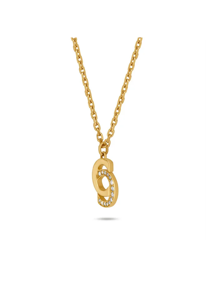 شيروتي 1881 قلادة شعار مارين الذهبي المزدوج سي للنساء