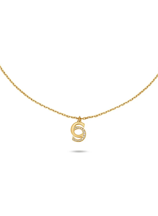 Marina Gold Double C Logo Necklace for Women