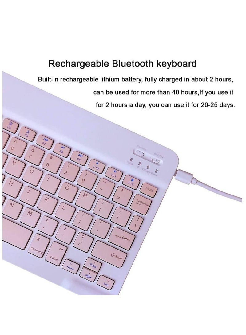 Rechargeable Bluetooth Keyboard and Mouse Combo Ultra-Slim Portable Compact Wireless Mouse Keyboard Set for Android Windows Tablet Cell Phone iPhone iPad Pro Air Mini - Image 3