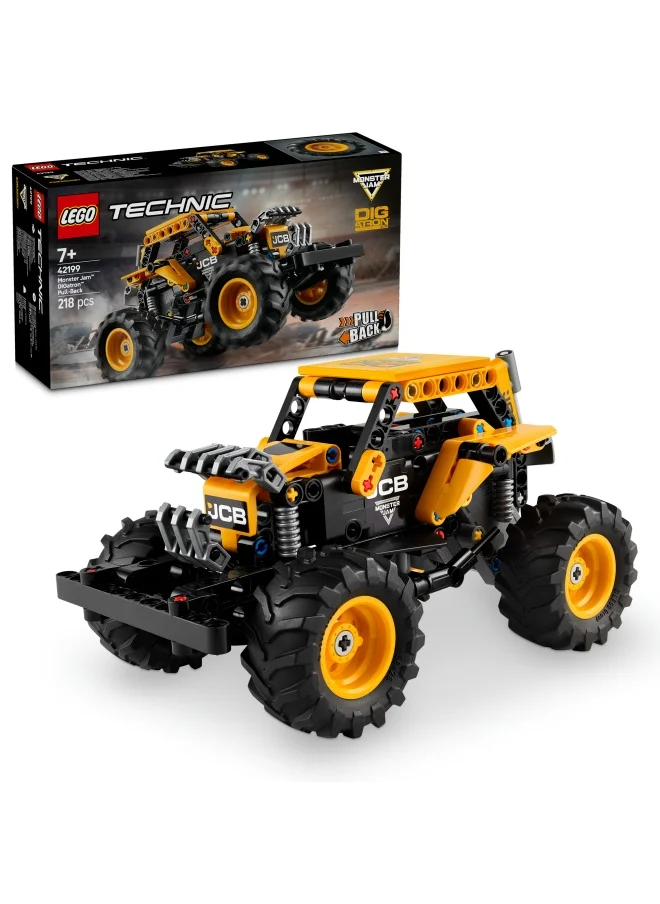 LEGO Technic Monster Jam DIGatron Pull-Back Truck Toy - Vehicle Building Set for 7+ Year Old Boys & Girls Who Love Creative Play - Gift Idea 42199 (218 pieces)