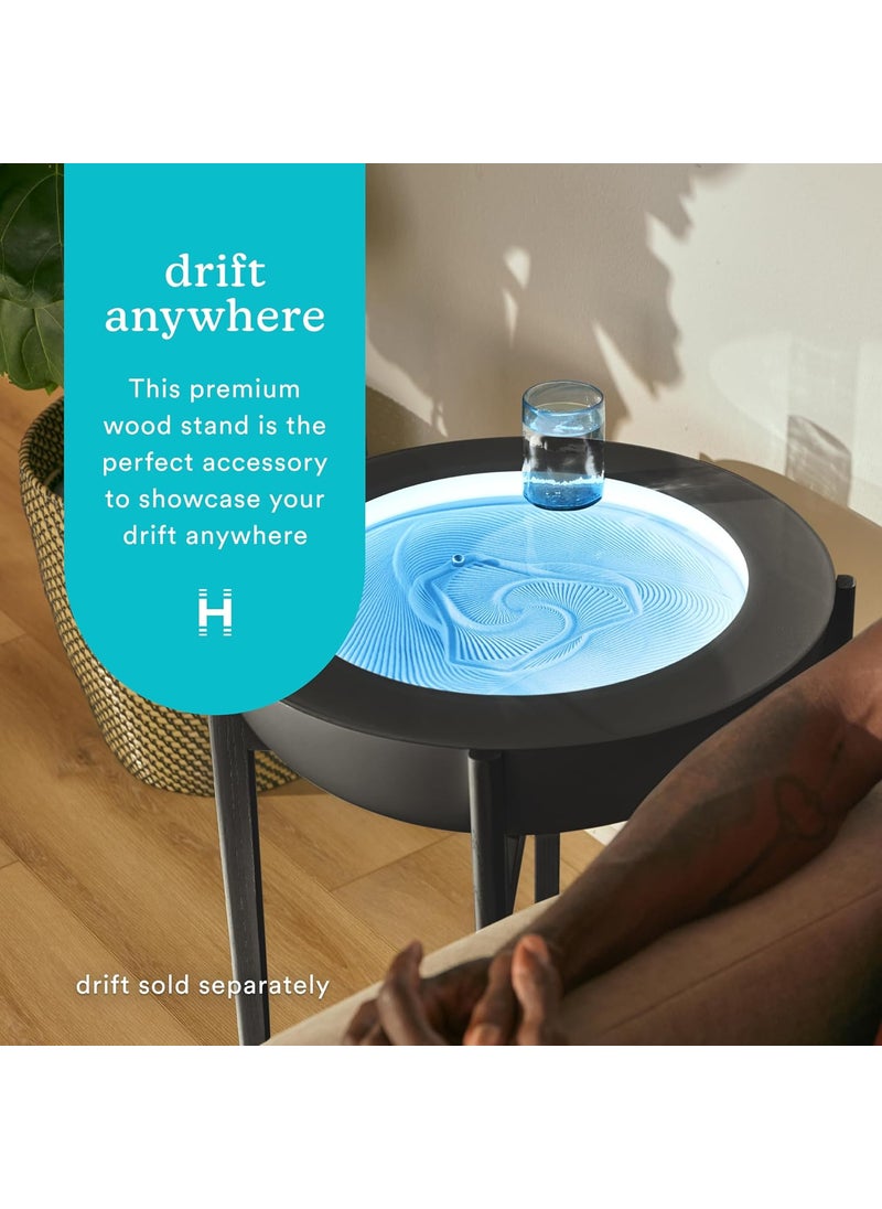 HoMedics Homedics Drift Sandscape Solid Wood Sand Table Stand Compatible with drift 21  ST400BK ST400CE Black Walnut Stand Only Drift Sold Separately  - Image 2