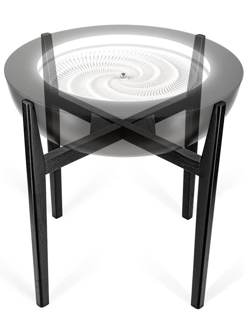 HoMedics Homedics Drift Sandscape Solid Wood Sand Table Stand Compatible with drift 21  ST400BK ST400CE Black Walnut Stand Only Drift Sold Separately  - Image 1