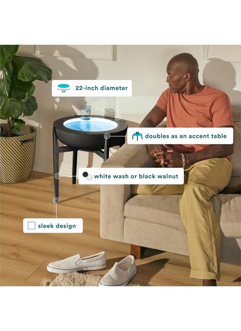 HoMedics Homedics Drift Sandscape Solid Wood Sand Table Stand Compatible with drift 21  ST400BK ST400CE Black Walnut Stand Only Drift Sold Separately  - Image 3