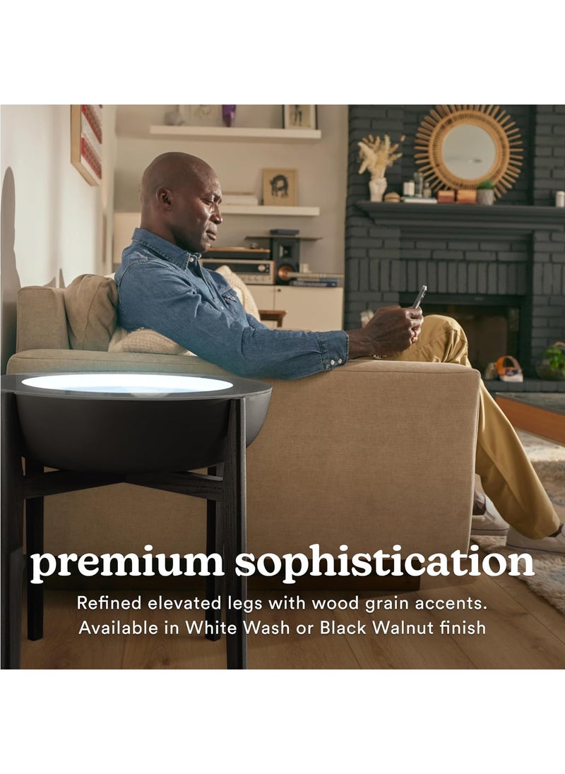 HoMedics Homedics Drift Sandscape Solid Wood Sand Table Stand Compatible with drift 21  ST400BK ST400CE Black Walnut Stand Only Drift Sold Separately  - Image 4