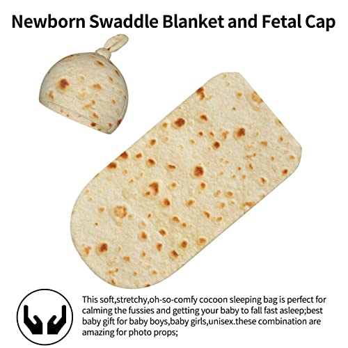 Jarverce Burrito Newborn Swaddle Blanket for Baby, Soft Sleeping Bag Sack Swaddling Funny Costume Stuff, Tortilla - Image 3