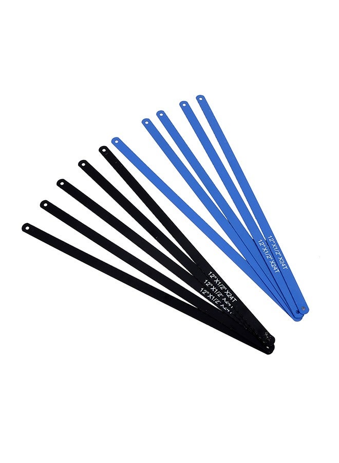 LAWAZIM Hacksaw Blade - 10 Piece - Corrosion-Resistant Heavy-Duty High-Speed Grounded Teeth Hacksaw Blades with 12inch 24 TPI - Replacement Hacksaw Blades for Wood Cutting, Metal Cutting, DIY Projects  - Image 1