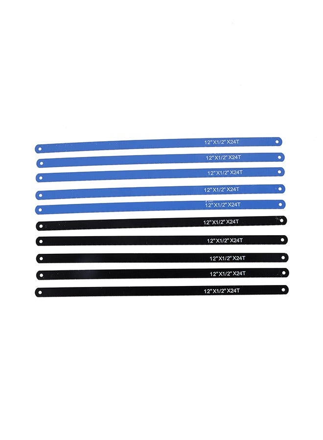LAWAZIM Hacksaw Blade - 10 Piece - Corrosion-Resistant Heavy-Duty High-Speed Grounded Teeth Hacksaw Blades with 12inch 24 TPI - Replacement Hacksaw Blades for Wood Cutting, Metal Cutting, DIY Projects  - Image 2