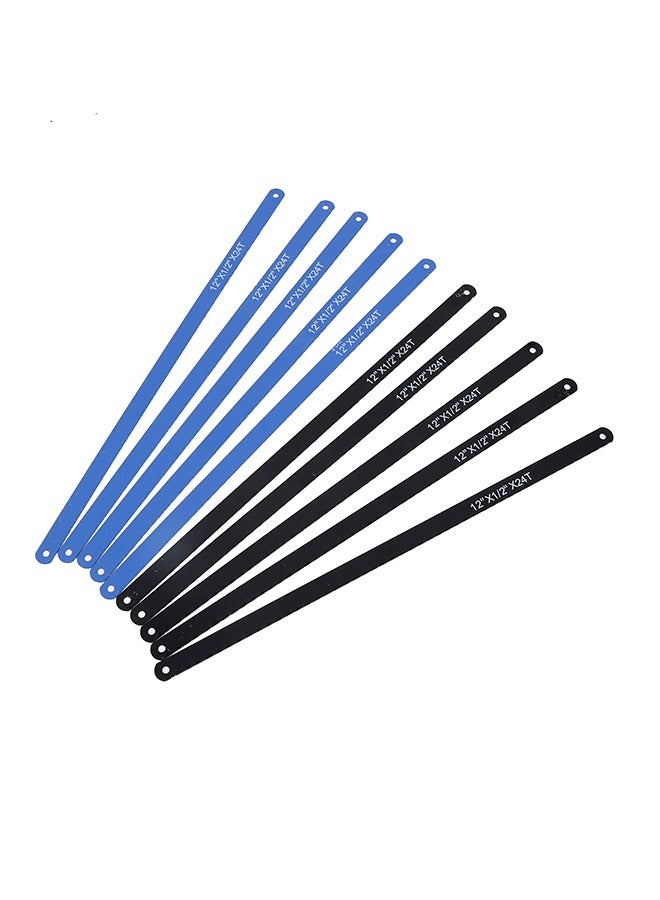 LAWAZIM Hacksaw Blade - 10 Piece - Corrosion-Resistant Heavy-Duty High-Speed Grounded Teeth Hacksaw Blades with 12inch 24 TPI - Replacement Hacksaw Blades for Wood Cutting, Metal Cutting, DIY Projects  - Image 3