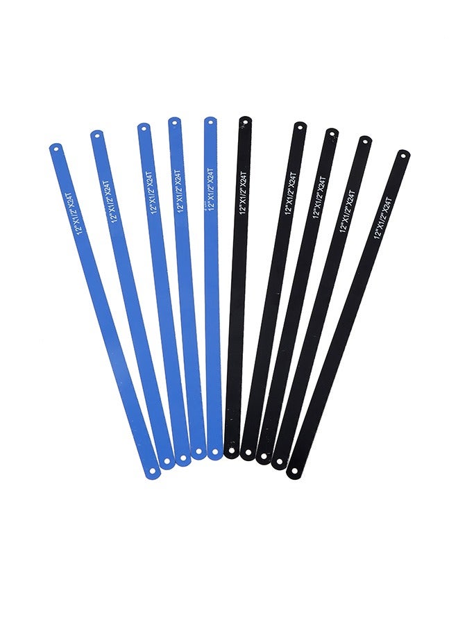 LAWAZIM Hacksaw Blade - 10 Piece - Corrosion-Resistant Heavy-Duty High-Speed Grounded Teeth Hacksaw Blades with 12inch 24 TPI - Replacement Hacksaw Blades for Wood Cutting, Metal Cutting, DIY Projects  - Image 4