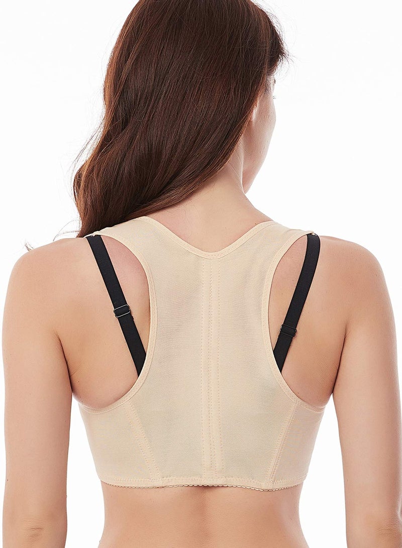 SOLARAE Posture Corrector Back Support Bra Shaper for Women - X-Strap Vest Shapewear - Size L, Fits Underwear Sizes 36/B/C/D, 38A/B - Supports Up to 60kg Weight - Image 1