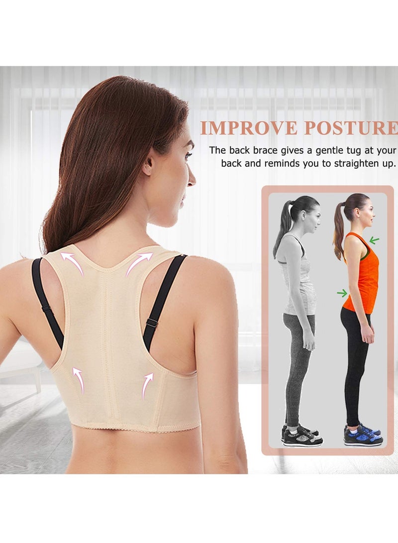 SOLARAE Posture Corrector Back Support Bra Shaper for Women - X-Strap Vest Shapewear - Size L, Fits Underwear Sizes 36/B/C/D, 38A/B - Supports Up to 60kg Weight - Image 2