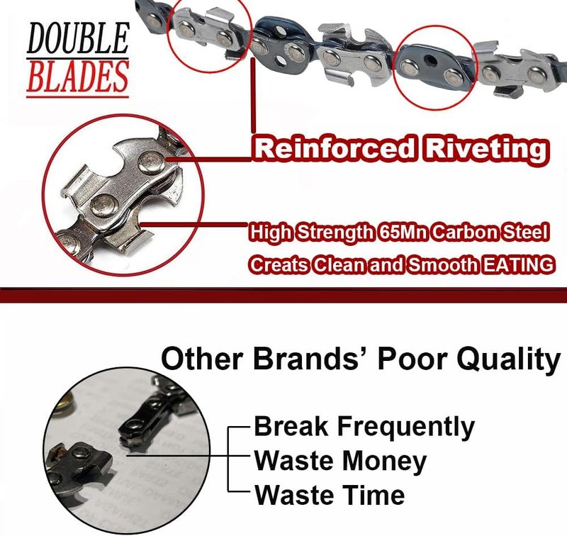 Homyall upgrade 53 Inch High Reach Tree Limb Hand Rope Chain Saw Cuts Branches Manual Pocket Chainsaw with 68 Sharp Blades on Both Sides for Gardening Camping Hiking Survival Gear-No Ropes Included - Image 2