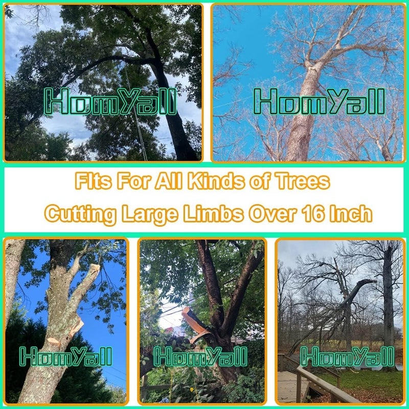 Homyall upgrade 53 Inch High Reach Tree Limb Hand Rope Chain Saw Cuts Branches Manual Pocket Chainsaw with 68 Sharp Blades on Both Sides for Gardening Camping Hiking Survival Gear-No Ropes Included - Image 5