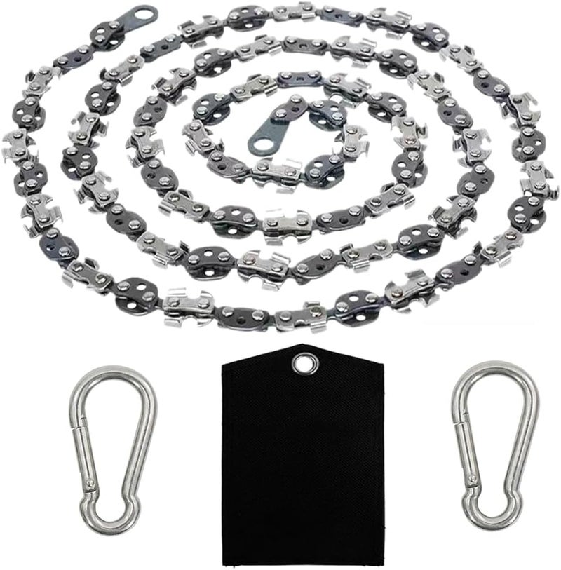 Homyall upgrade 53 Inch High Reach Tree Limb Hand Rope Chain Saw Cuts Branches Manual Pocket Chainsaw with 68 Sharp Blades on Both Sides for Gardening Camping Hiking Survival Gear-No Ropes Included - Image 1