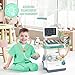 deAO Doctor Kit for Toddlers 35 Kids Doctor Playset Toys Pretend Station Set with Cart CostumeStethoscope and Thermometer Halloween Costume Gift for Boys Girls Role Play Green - Image 4