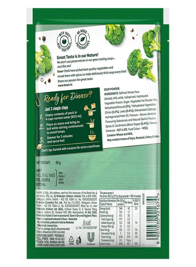 Knorr Cream of Brocolli Soup 50g | With Real Vegetables, Clear - Image 2