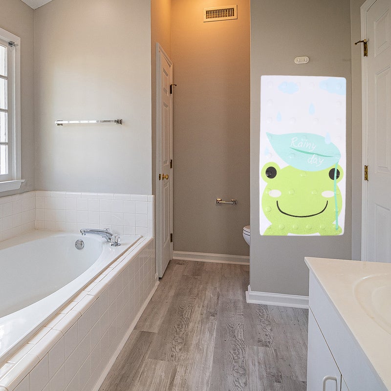 PVC Cartoon Bathroom Mat Anti- Foot Shower Room Mat Bathtub Mat for Home Use (Frog) - Image 3
