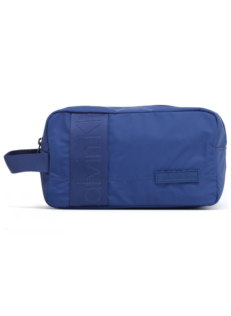 CK Products Stylish Blue Wash Bag: The Perfect Handbag Essential for Travel and Everyday Use Discover the ultimate blend of fashion and functionality with our stylish blue wash bag. Ideal for travel, gym, or daily organization, this bag keeps your toiletries and essentials neatly stored while adding a chic touch to your handbag collection.  - Image 1