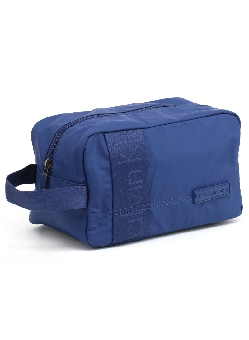 CK Products Stylish Blue Wash Bag: The Perfect Handbag Essential for Travel and Everyday Use Discover the ultimate blend of fashion and functionality with our stylish blue wash bag. Ideal for travel, gym, or daily organization, this bag keeps your toiletries and essentials neatly stored while adding a chic touch to your handbag collection.  - Image 2