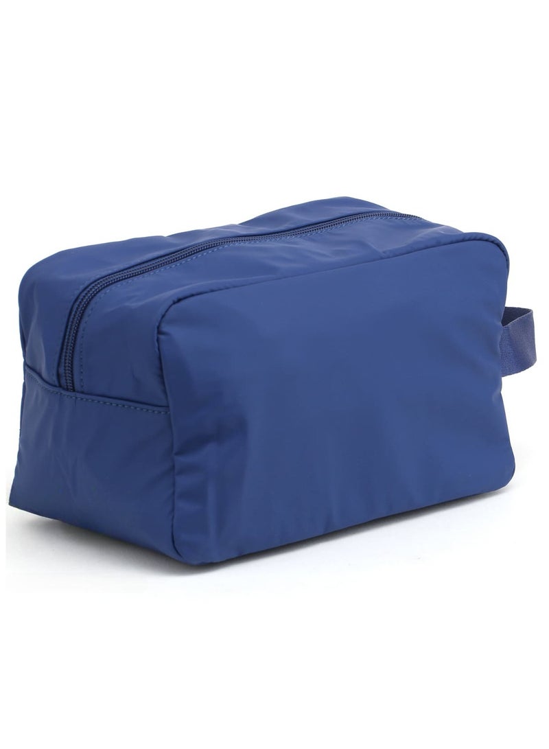 CK Products Stylish Blue Wash Bag: The Perfect Handbag Essential for Travel and Everyday Use Discover the ultimate blend of fashion and functionality with our stylish blue wash bag. Ideal for travel, gym, or daily organization, this bag keeps your toiletries and essentials neatly stored while adding a chic touch to your handbag collection.  - Image 5