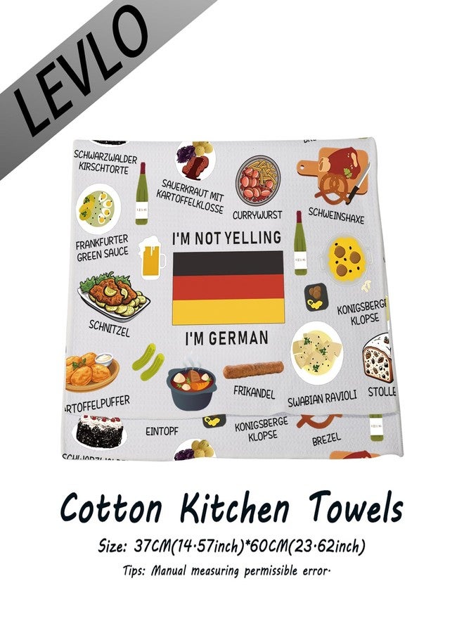 LEVLO Germany Country Map Europe Cuisine Lover Kitchen Towel Mom Dad BFF German Food Cooking Travel Tea Towel (I'm German) - Image 2