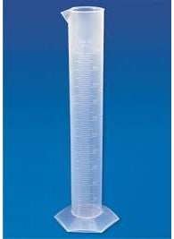WKM MEASURING CYLINDER 250ML HEX BASE GRADUATED  - Image 1