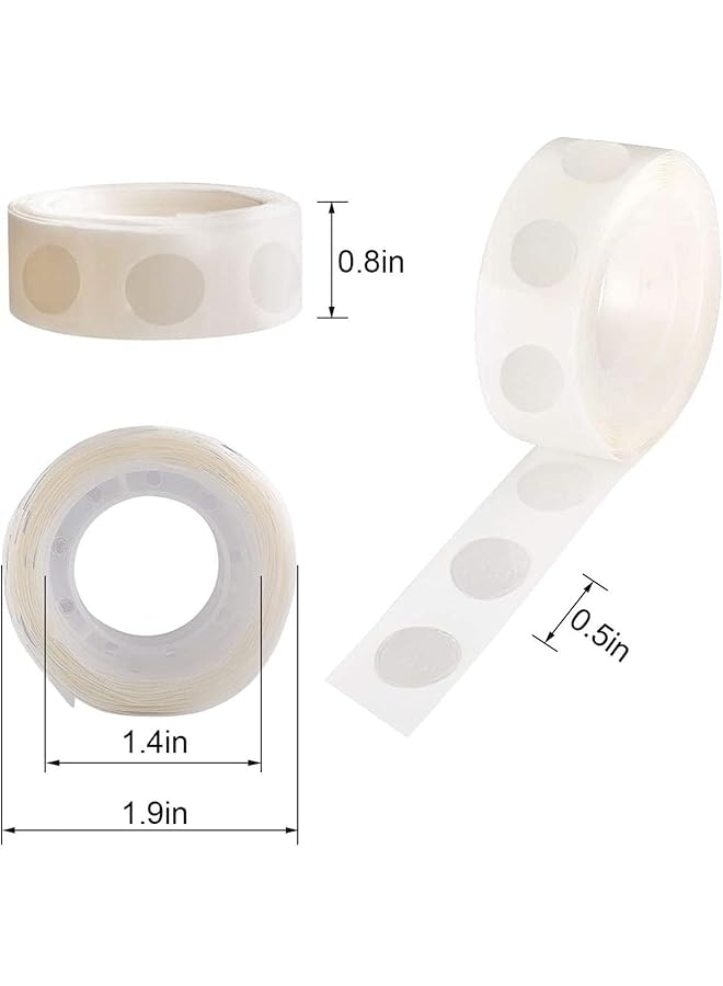 erorex 1000Pcs Dot Stickers Glue Dots Transparent Sticky Dots Nano Double Sided Tape Mounting Round Poster Sticky Tape For Hanging Pictures Poster Art Photography Wedding Birthday Party Decoration  - Image 2