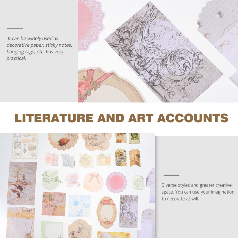 Diy Vintage Paper Scrapbook Decorative Handmade Account Decoration Multi-Colored 3.54X5.50Inch Washi Paper Artists 2Sets - Image 3