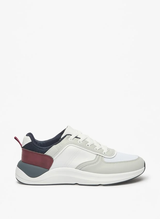 ال بي ال من شو اكسبرس Men's Panelled Sneakers with Lace-Up Closure