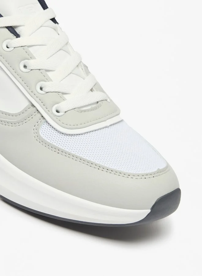 ال بي ال من شو اكسبرس Men's Panelled Sneakers with Lace-Up Closure