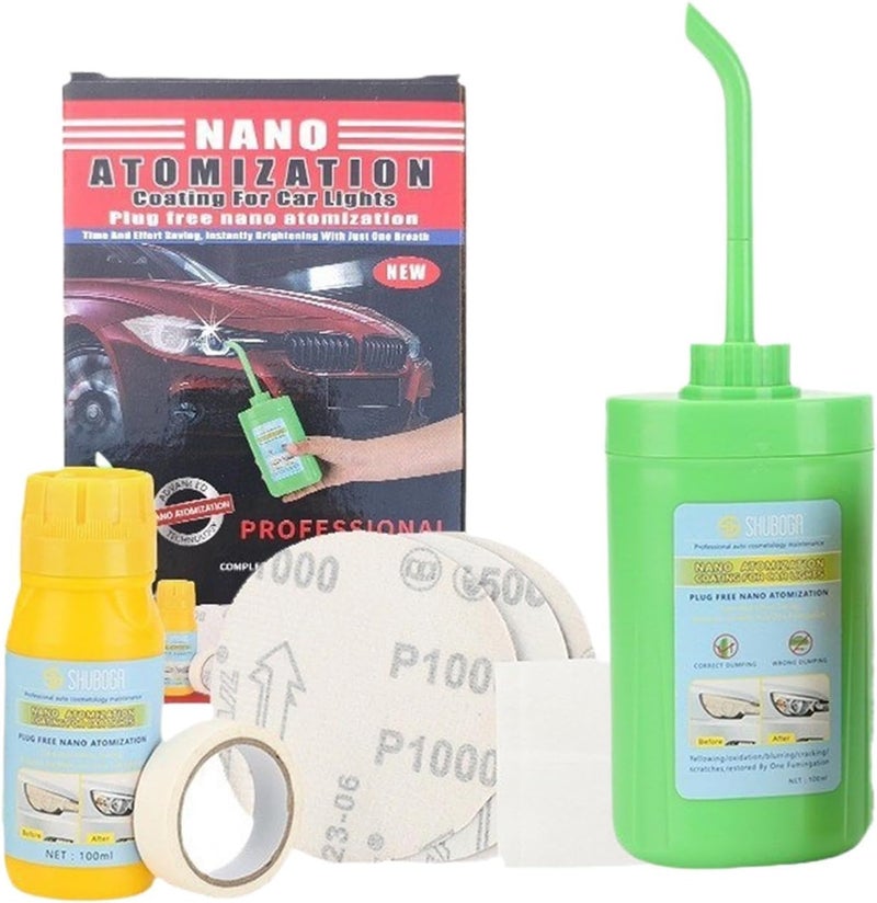 Newvent® Car Headlight Polishing Kit | Premium Car Headlight Cleaner for Yellowing, Oxidation, Scratches | Atomization Car Coating for Scratch Repair | Car Headlight Cleaner Repair Set (Pack of 1) - Image 1