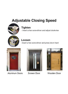 Y&D Automatic Door Closer, Stainless Steel Closing Controller for Residential Commercial Use,Adjustable Speed System  - Image 5