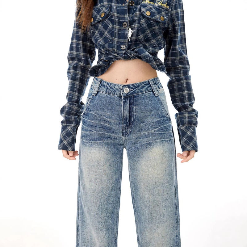 Unisex Classic Denim Jeans Loose Fit Daily Outdoor Wear - Image 4
