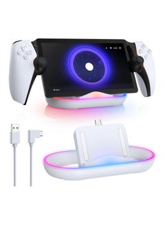 Ipega Charging Dock Station for PlayStation Portal Handheld Charger Stand with RGB Light and USB C Charging Cable  - Image 1