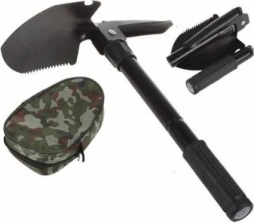 BarkoFix Folding Portable Digging Shovel Set Camping Shovel with Compass Bag Shovel Digging Set