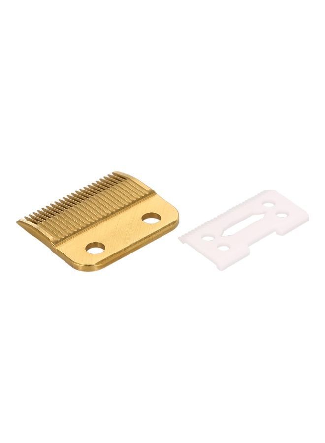 NIBEMINENT 2-Piece Replacement Hair Clipper Blade Gold/White - Image 1