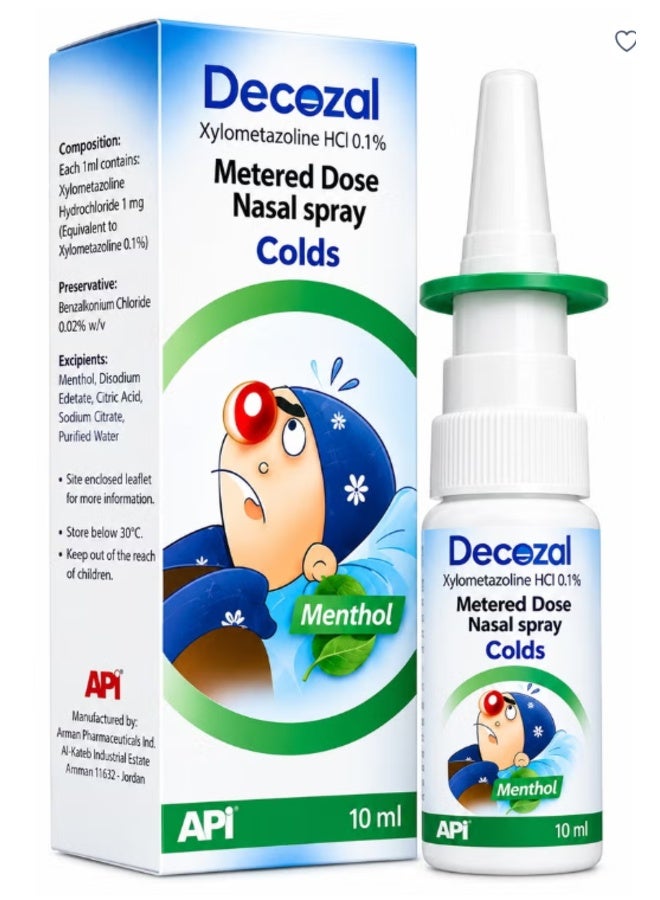 API Decozal Menthol Metered Dose Nasal Spray – 10ml - Image 3