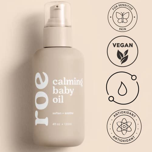 Roe Wellness Baby Oil Calming & Soothes, Hydrates Rough and Irritated Skin | All Natural Non-Greasy Hydrating Baby Oil | Moisturize Full Body (Calming Baby Oil) - Image 3