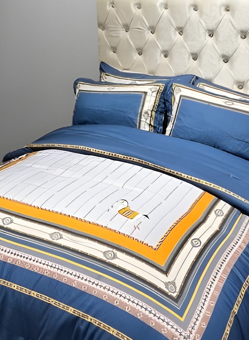 HOMETOPIA Luxury 6-Piece Bedding Set King Size – Ultra-Soft Microfiber Comforter 230x260cm, Deep Pocket Fitted Sheet 200x200+30cm, 4 Pillow Covers – Classic Royal Pattern – Wrinkle-Free, Breathable, Machine Washable, Hotel Quality Bed Set – Double Bed Mattress Fit – Premium Bedroom Essentials KSA  - Image 3