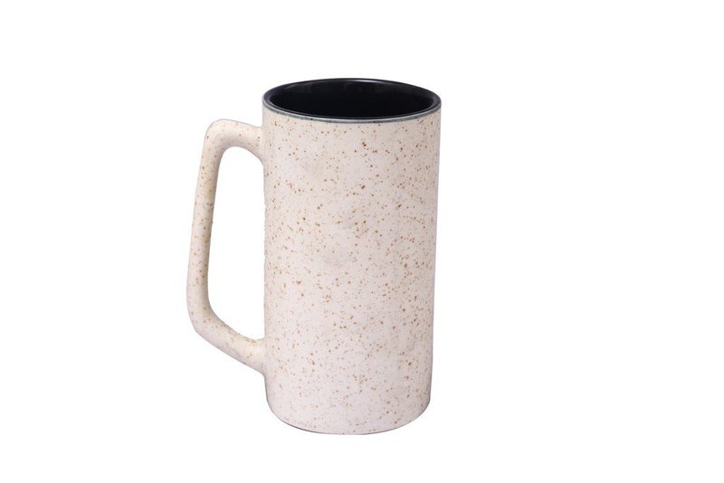 Caffeine Handmade Ceramic White Matte Milk Mug (Set of 1) - Image 1